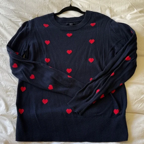 GAP Intarsia Heart Sweater ❤️ size L - Picture 5 of 11